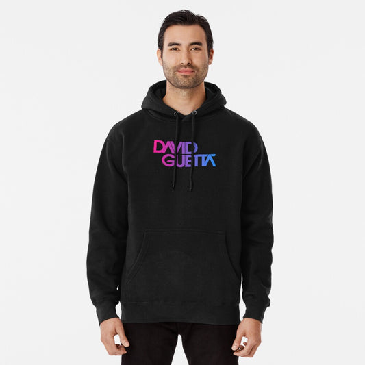 Hoodie negro Letras David Guetta