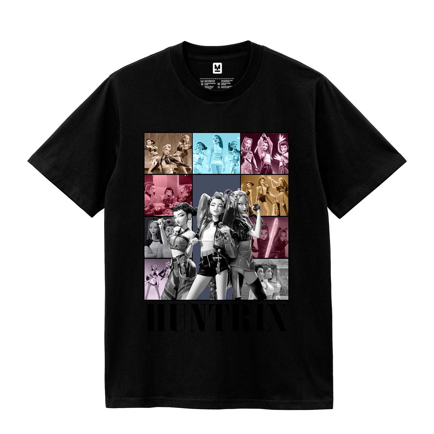 Polo Guerreras K-Pop Collage Gris (Demon Hunters - Huntrix)