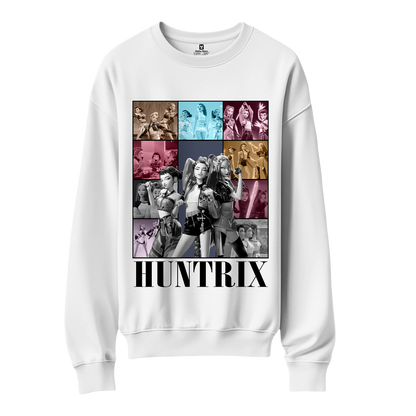 Polera Guerreras K-Pop Collage Gris (Demon Hunters - Huntrix)