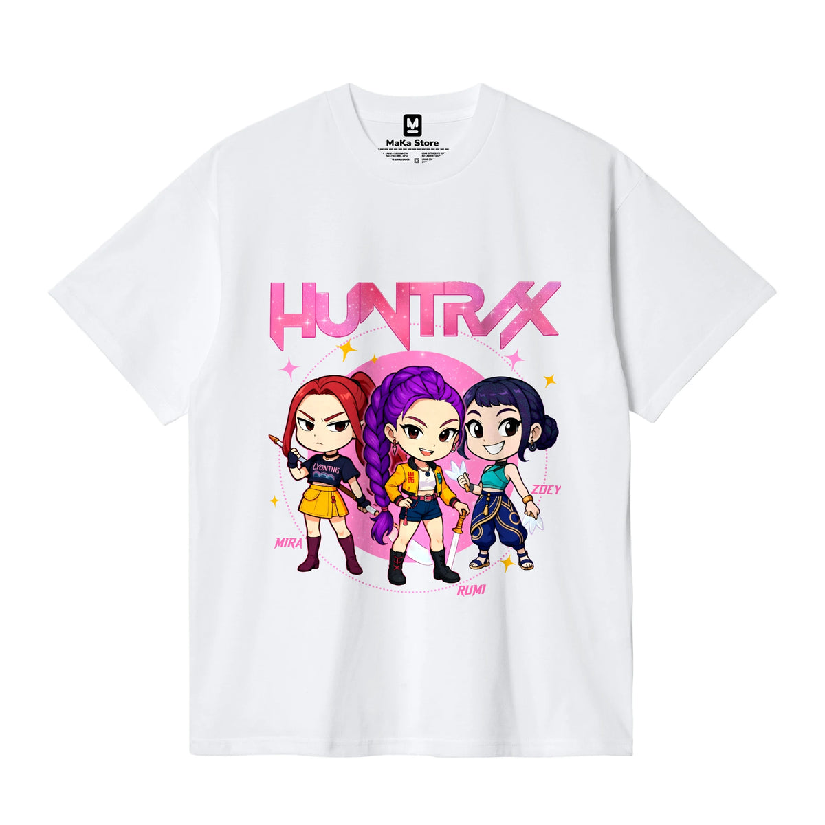 Polo Mini Guerreras K-Pop (Demon Hunters - Huntrix) — Blanco
