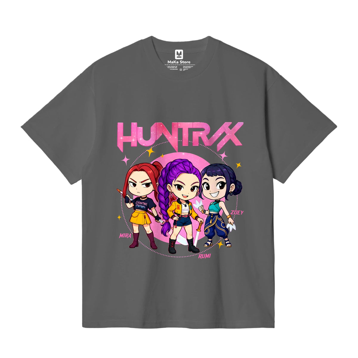 Polo Mini Guerreras K-Pop (Demon Hunters - Huntrix) — Gris Grafito