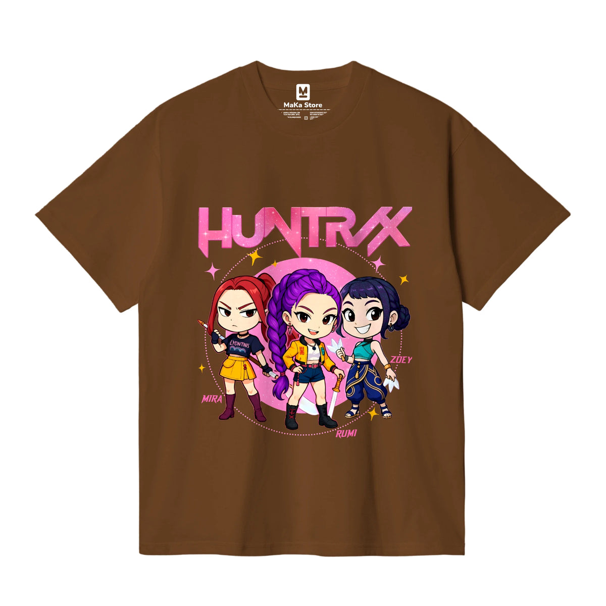 Polo Mini Guerreras K-Pop (Demon Hunters - Huntrix) — Marron