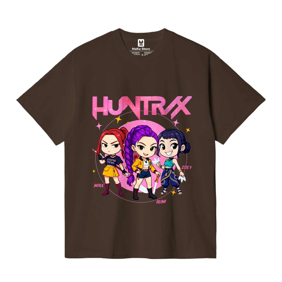 Polo Mini Guerreras K-Pop (Demon Hunters - Huntrix) — Marron Oscuro