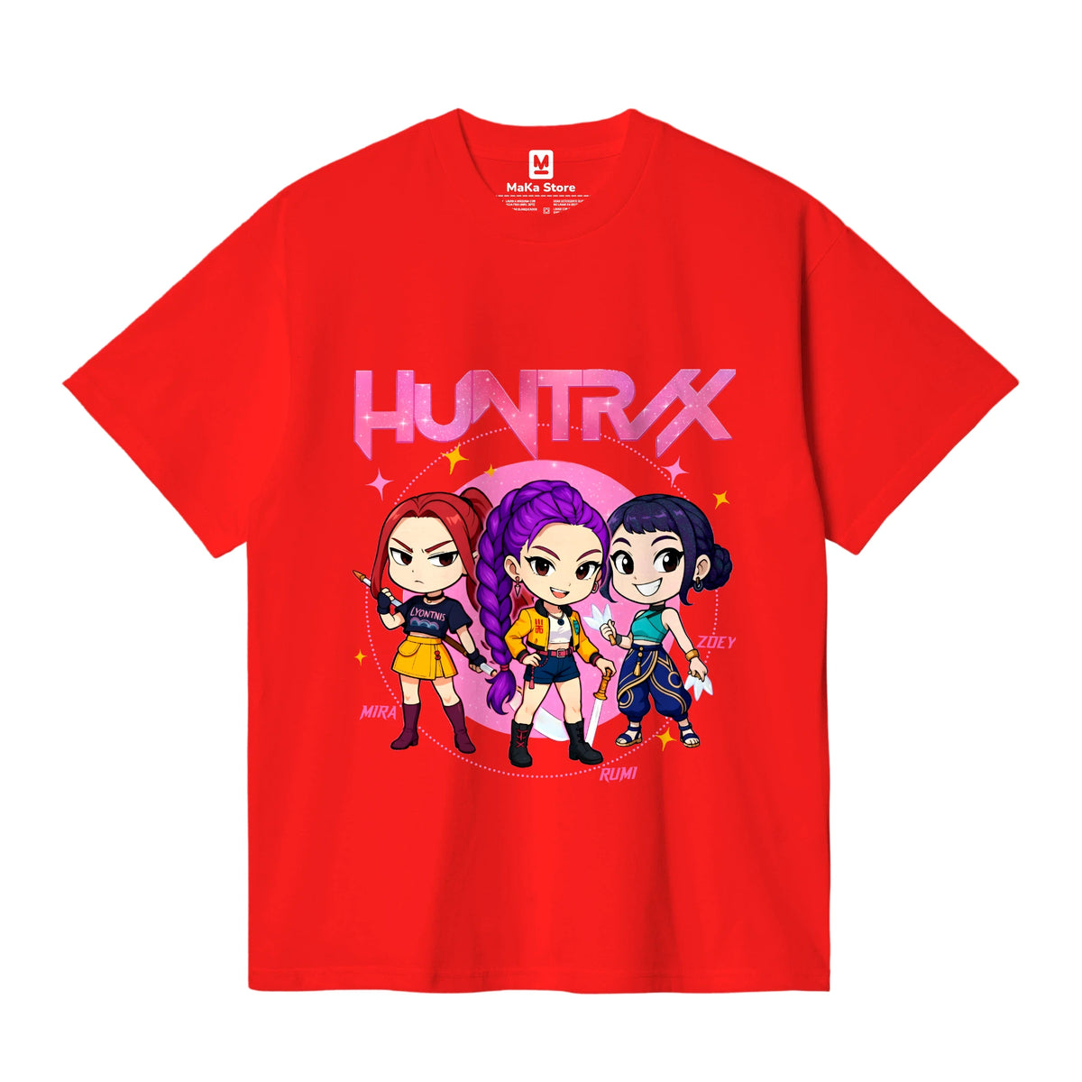 Polo Mini Guerreras K-Pop (Demon Hunters - Huntrix) — Rojo