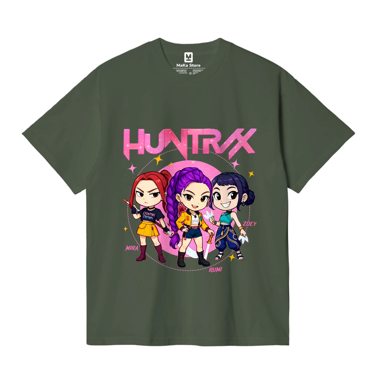 Polo Mini Guerreras K-Pop (Demon Hunters - Huntrix) — Verde