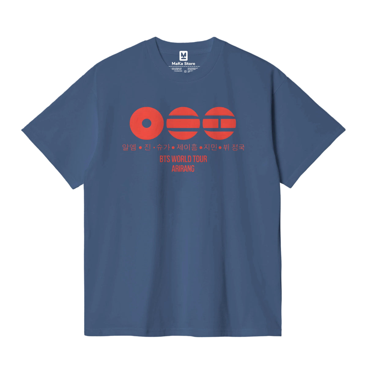 Polo Arirang BTS - Modelo 1 — Azul Acero