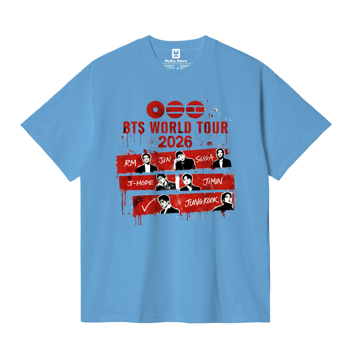 Polo Arirang BTS - Modelo 2 — Azul Claro