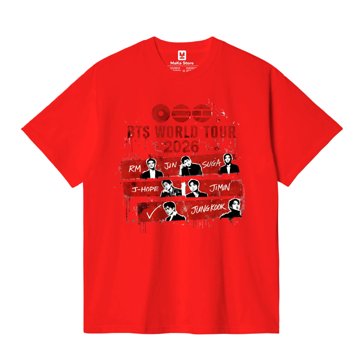 Polo Arirang BTS - Modelo 2 — Rojo