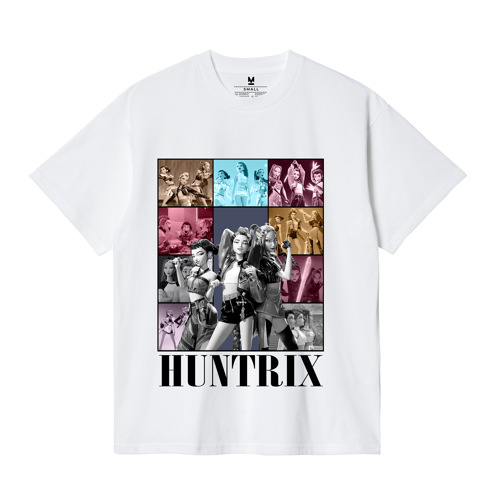 Polo Guerreras K-Pop Collage Gris (Demon Hunters - Huntrix)