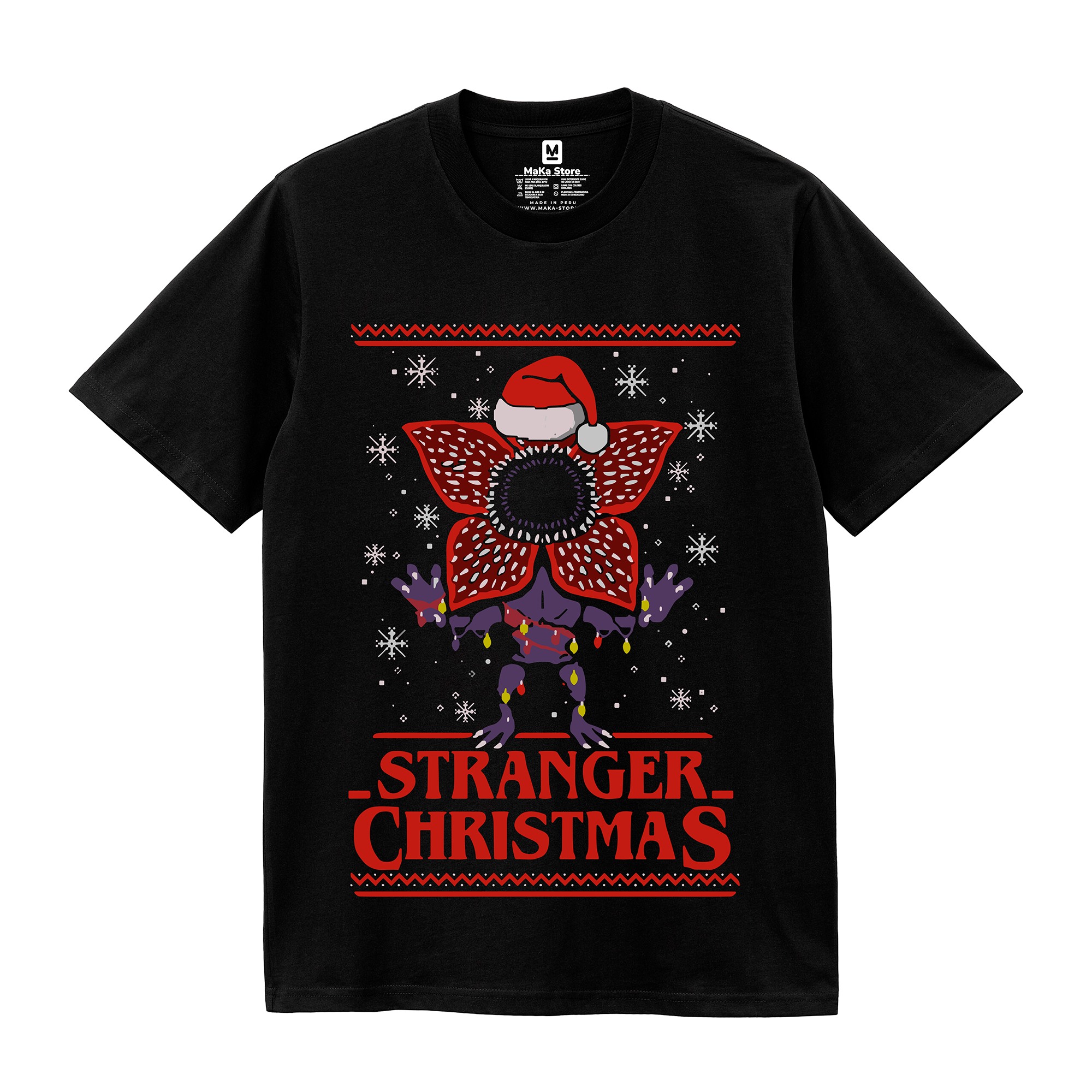 Polo Demagorgon Christmas Caricatura - Stranger Things